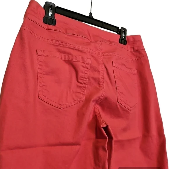 Blair Coral Pink Pull On Denim Capri Pants Size 12P - Picture 4 of 6